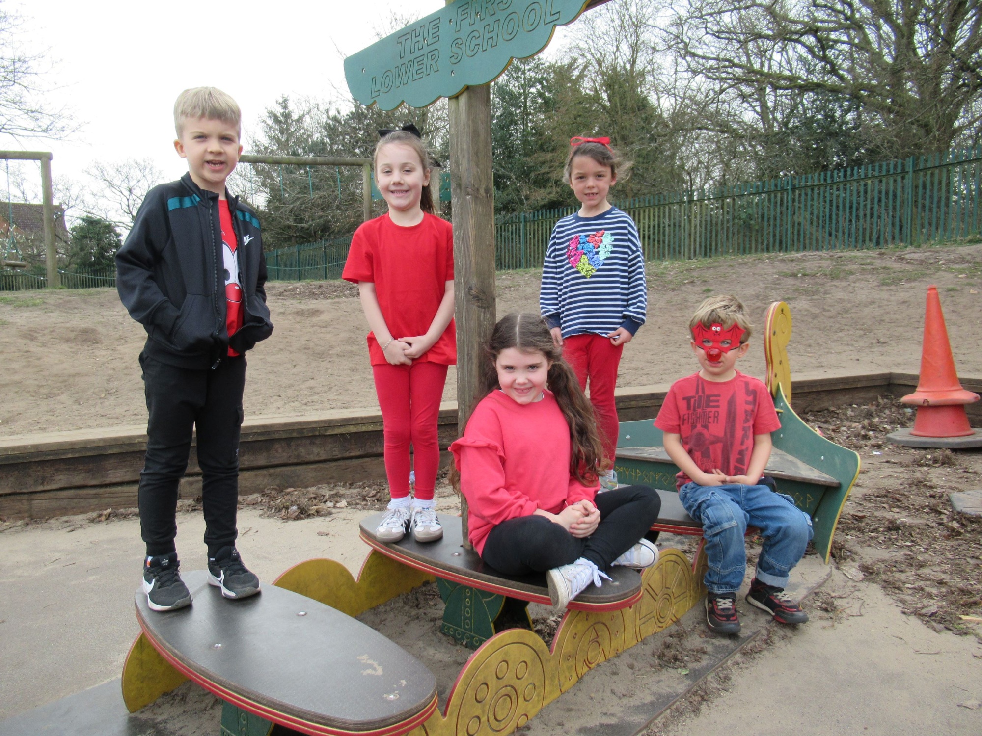 Year 1 Maple Class Red Nose Day Photo