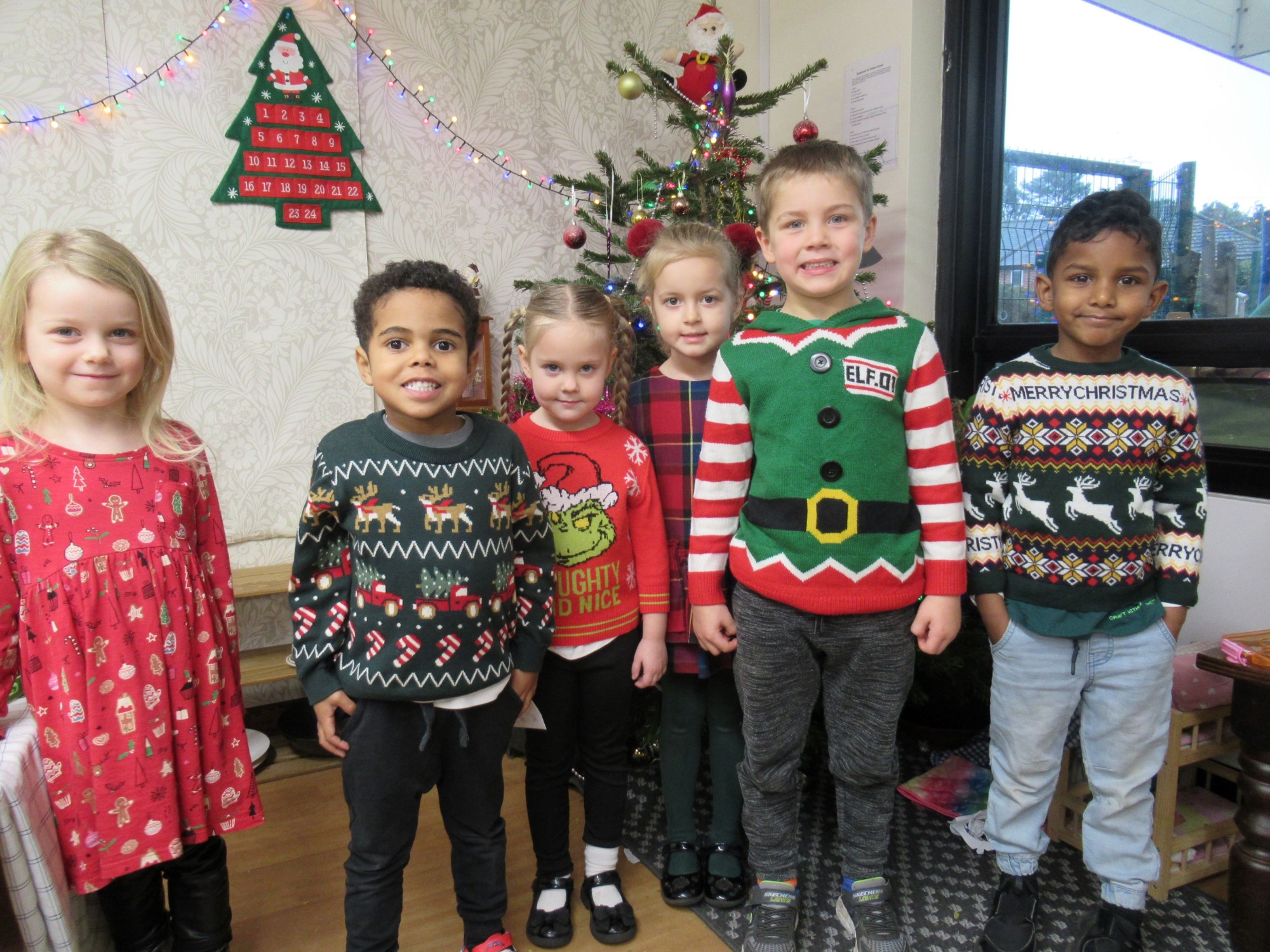 Year R in ther Christmas Jumpers