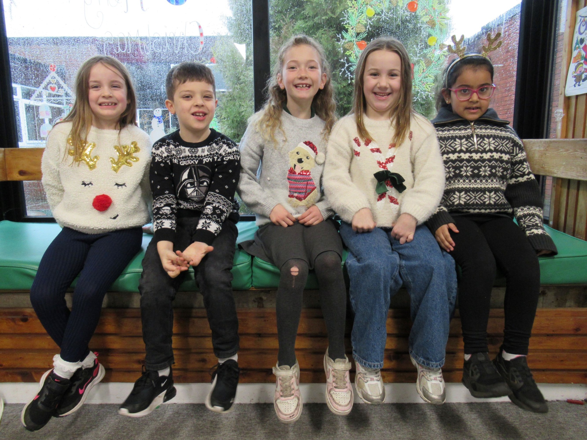 Year 2 in their Christmas Jumpers