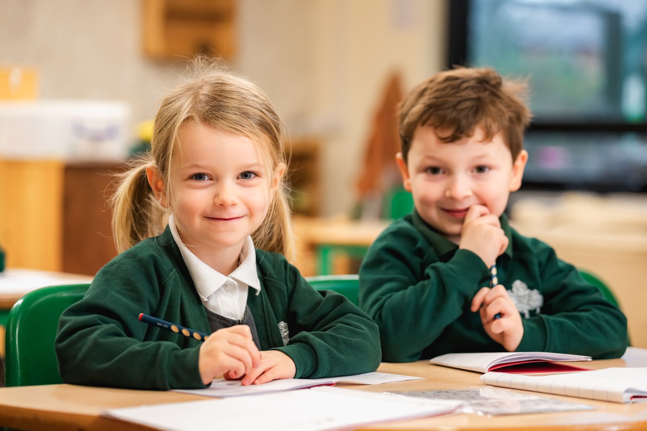 Pupil practicing handwriting