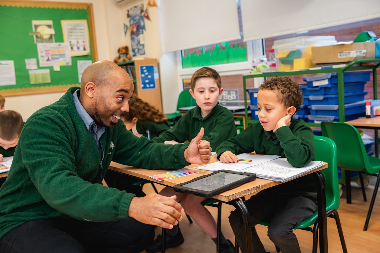 Handwriting practice in class