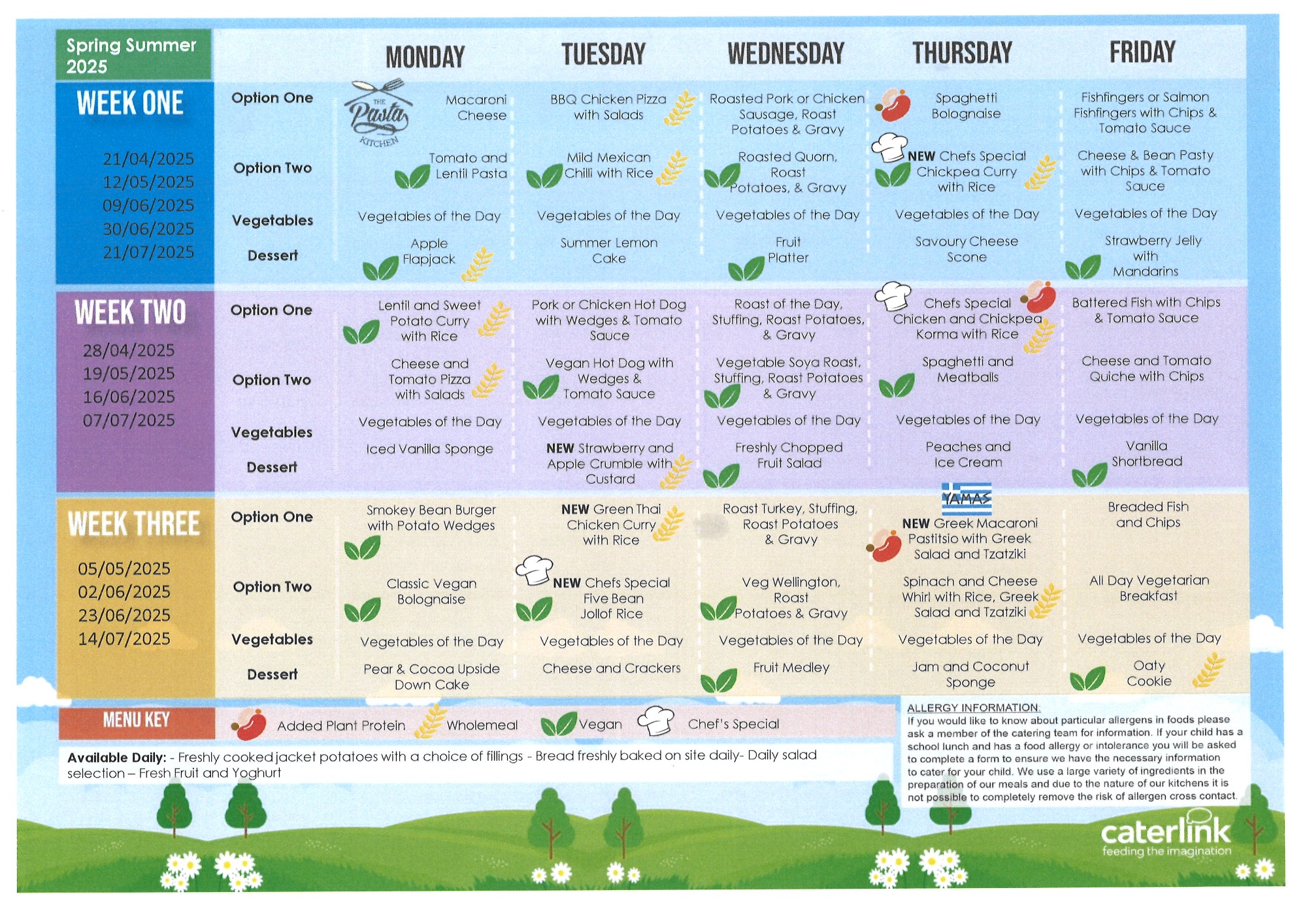 The Firs Spring and Summer Menu, Downloadable below