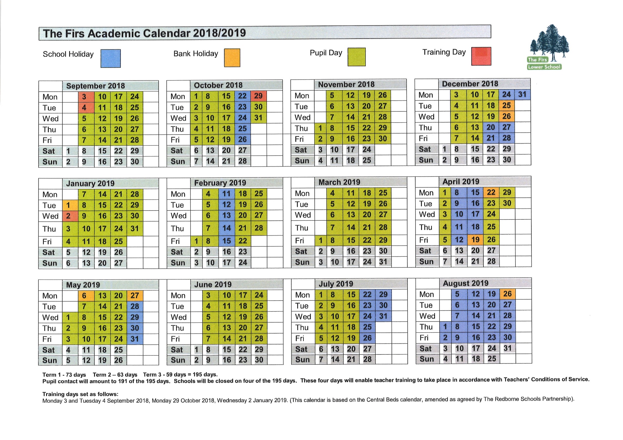 academic calendar template 2018 17