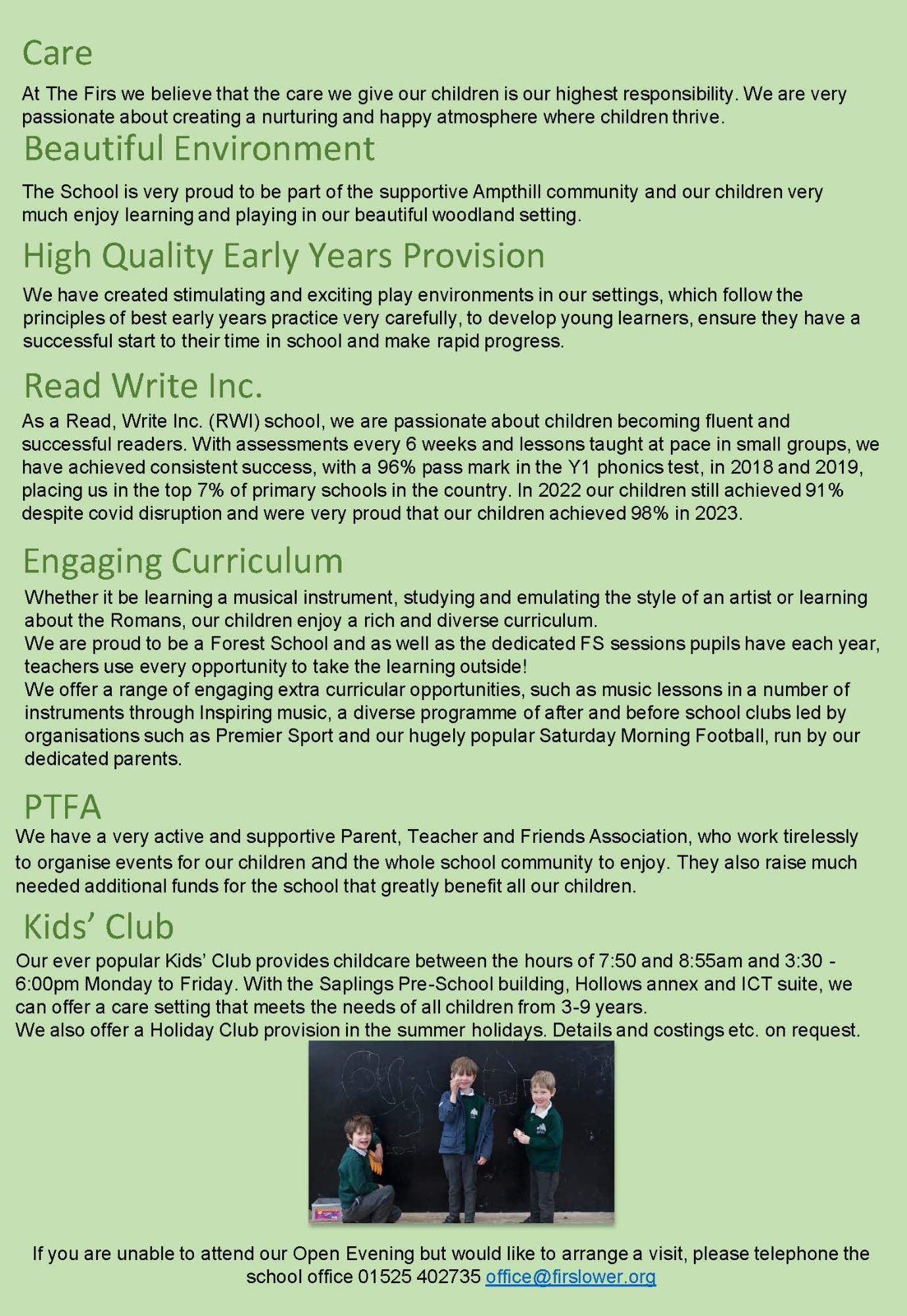 Open Evening Poster, page 2